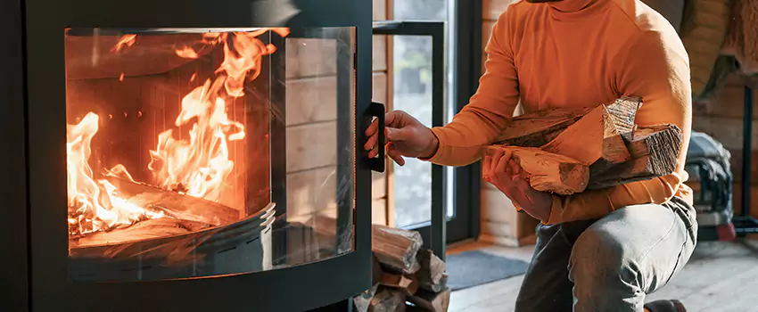 Residential Fireplace Ceramic Glass Installation in East Hill, BC