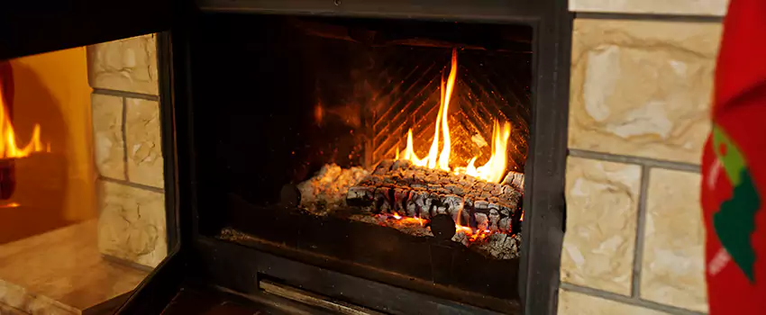Commercial Prefabricated Fireplace Replacement in East Hill, British Columbia