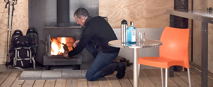 Open Hearth Wood Fireplace Installation in East Hill, BC